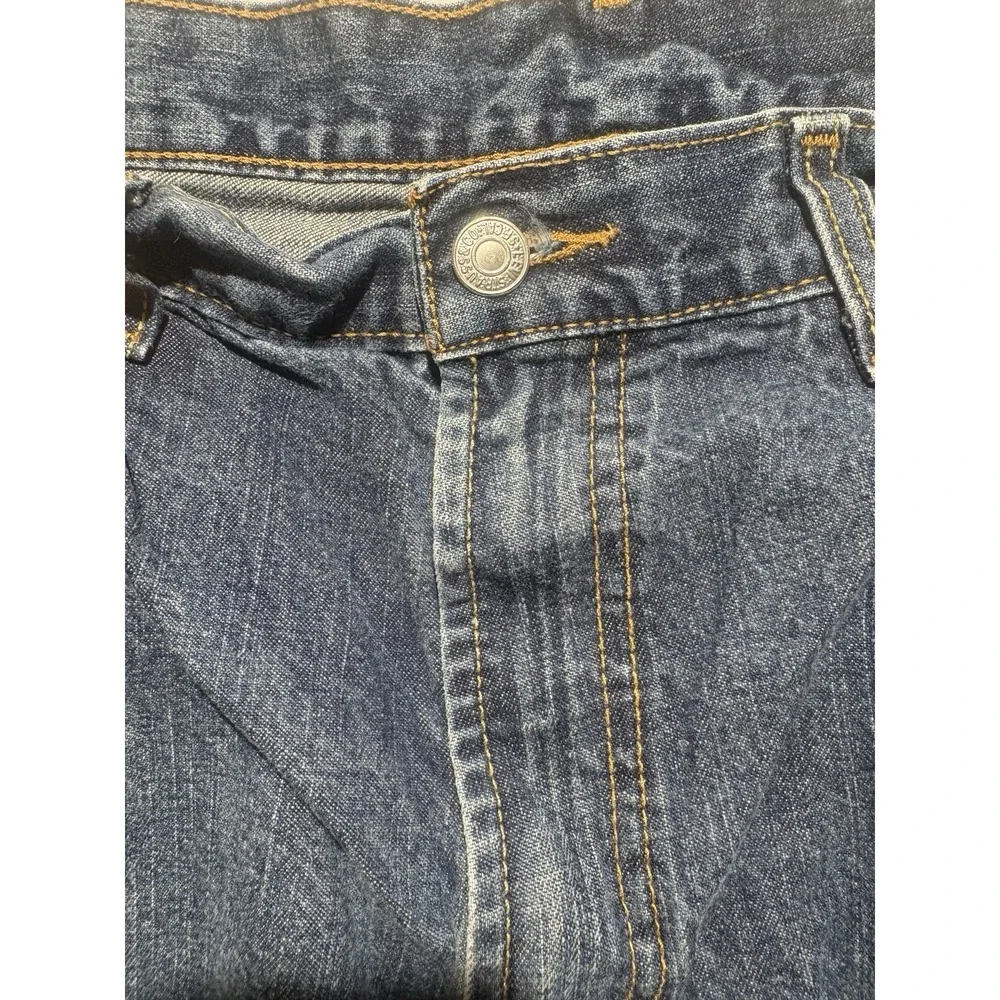 Levis 569 Jean Shorts Mens 36 Blue Loose Fit Straight Denim Light Wash 11